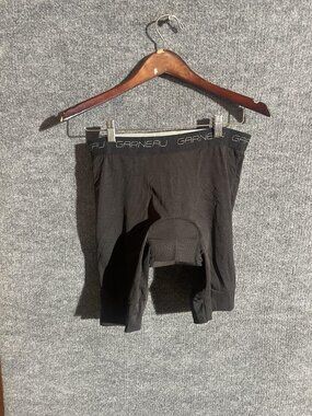 Garneau Cycling Shorts Mens Medium Black Padded Chamois 7 Inseam Bike Stretch